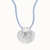 Venus Shell Charm Necklace - Silver