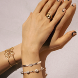 September Rose Chain Bracelet - Silver