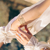 Butterfly Gate Cuff Bracelet - Gold