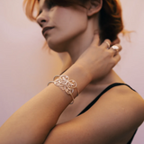 Butterfly Gate Cuff Bracelet - Silver